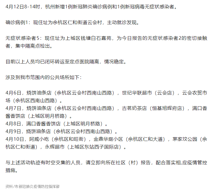 浙江发现一例新疆无症感染者「杭州新增1例本土确诊往返上饶上海杭州 上饶」