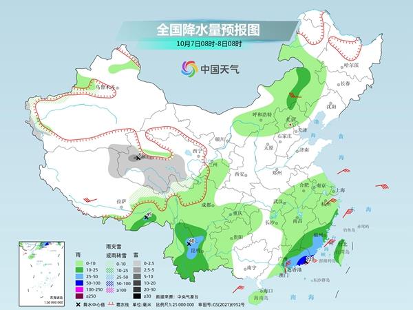 华西雨雪持续 闽粤沿海需防台风雨 冷空气将横扫中东部