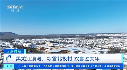 赏冰玩雪 挑战极寒……各地游客漠河北极村过大年