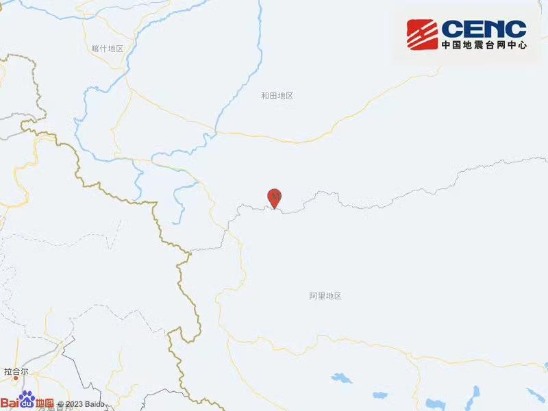 新疆和田地区策勒县发作3.2级地动 震源深度10公里