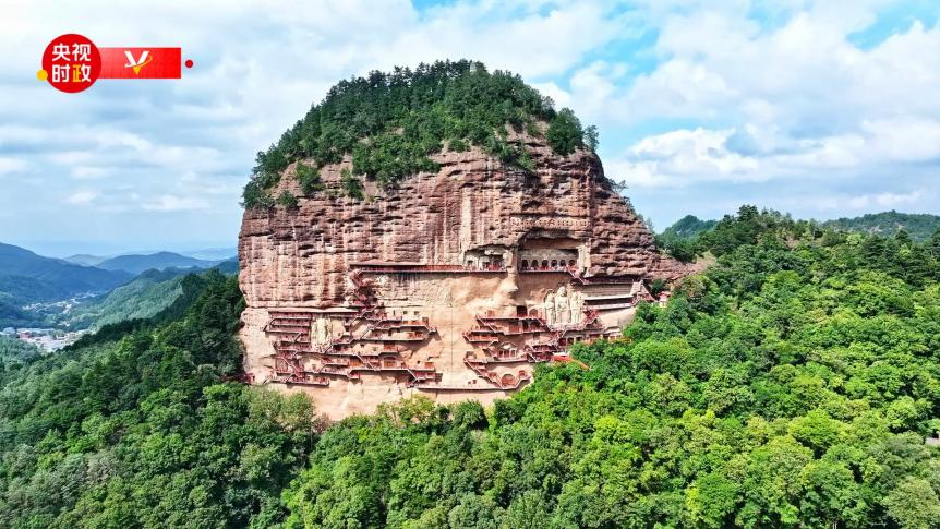 習(xí)近平甘肅行丨崖壁上的東方雕刻藝術(shù)瑰寶——走進麥積山石窟