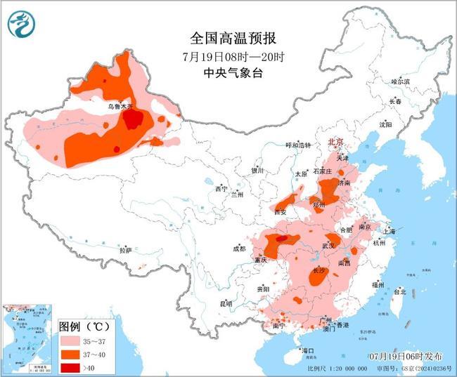 高温持续！7省区市气温将超37℃，新疆重庆局地可达40℃以上
