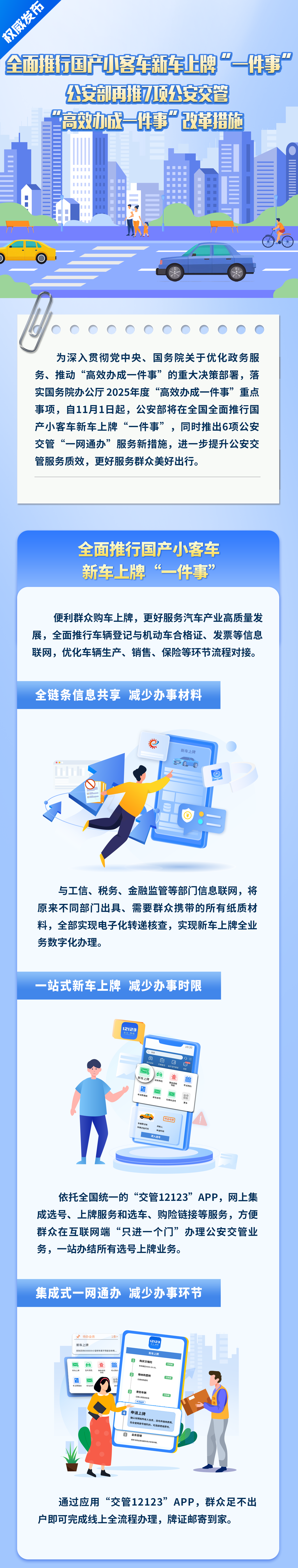 11月1日起 国产小客车新车上牌网上一站办理