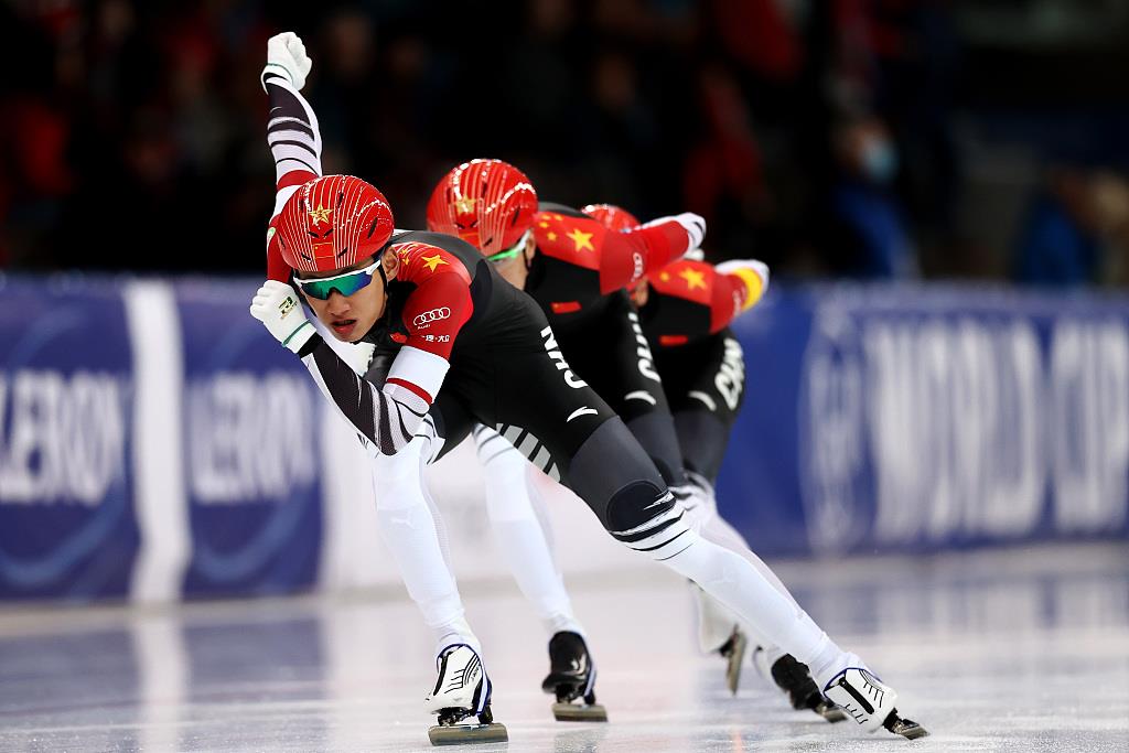 天游平台注册地址首金！速滑世界杯男子团体追逐赛中国夺冠
