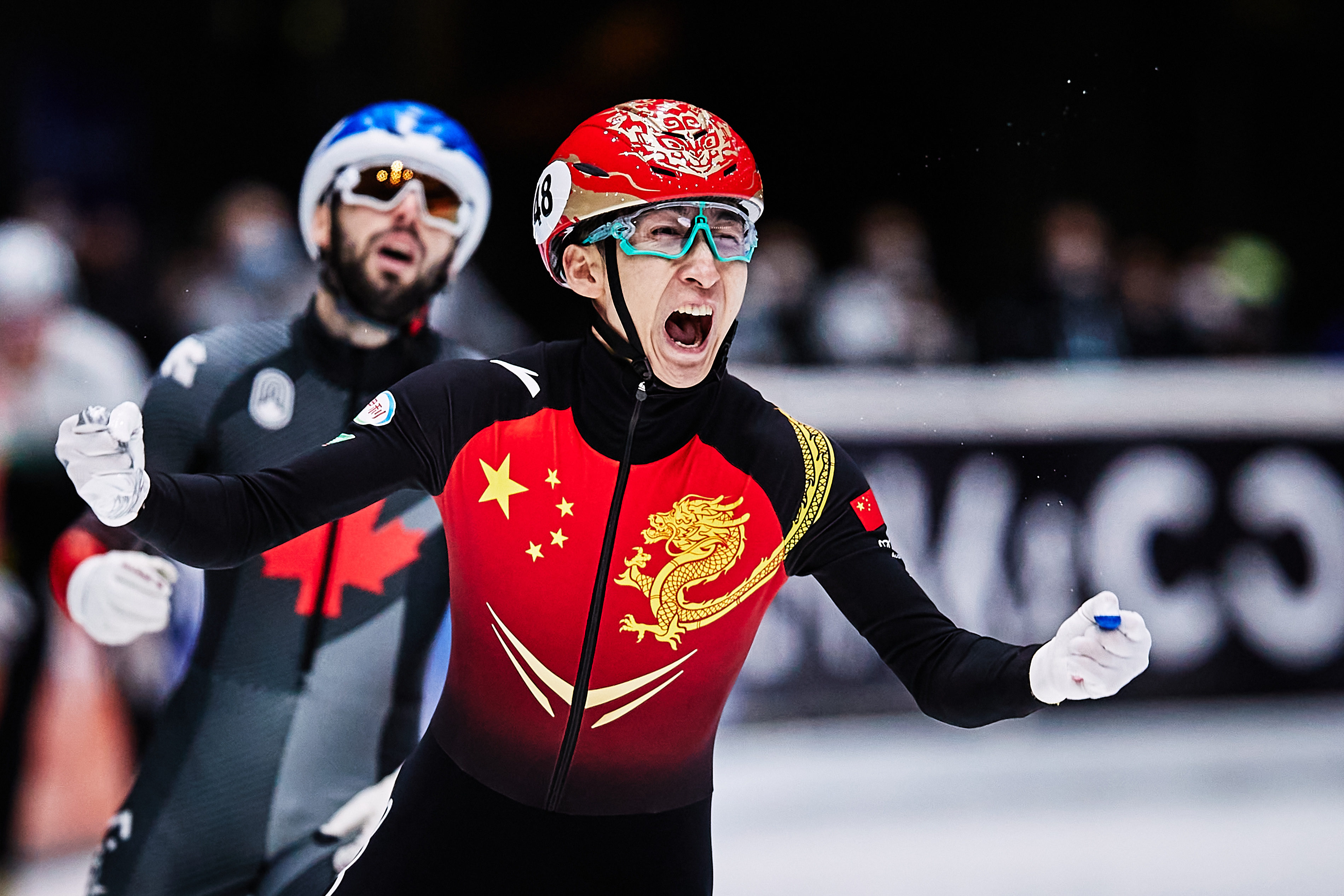 祝贺短道速滑世界杯荷兰站男子500米武大靖夺冠