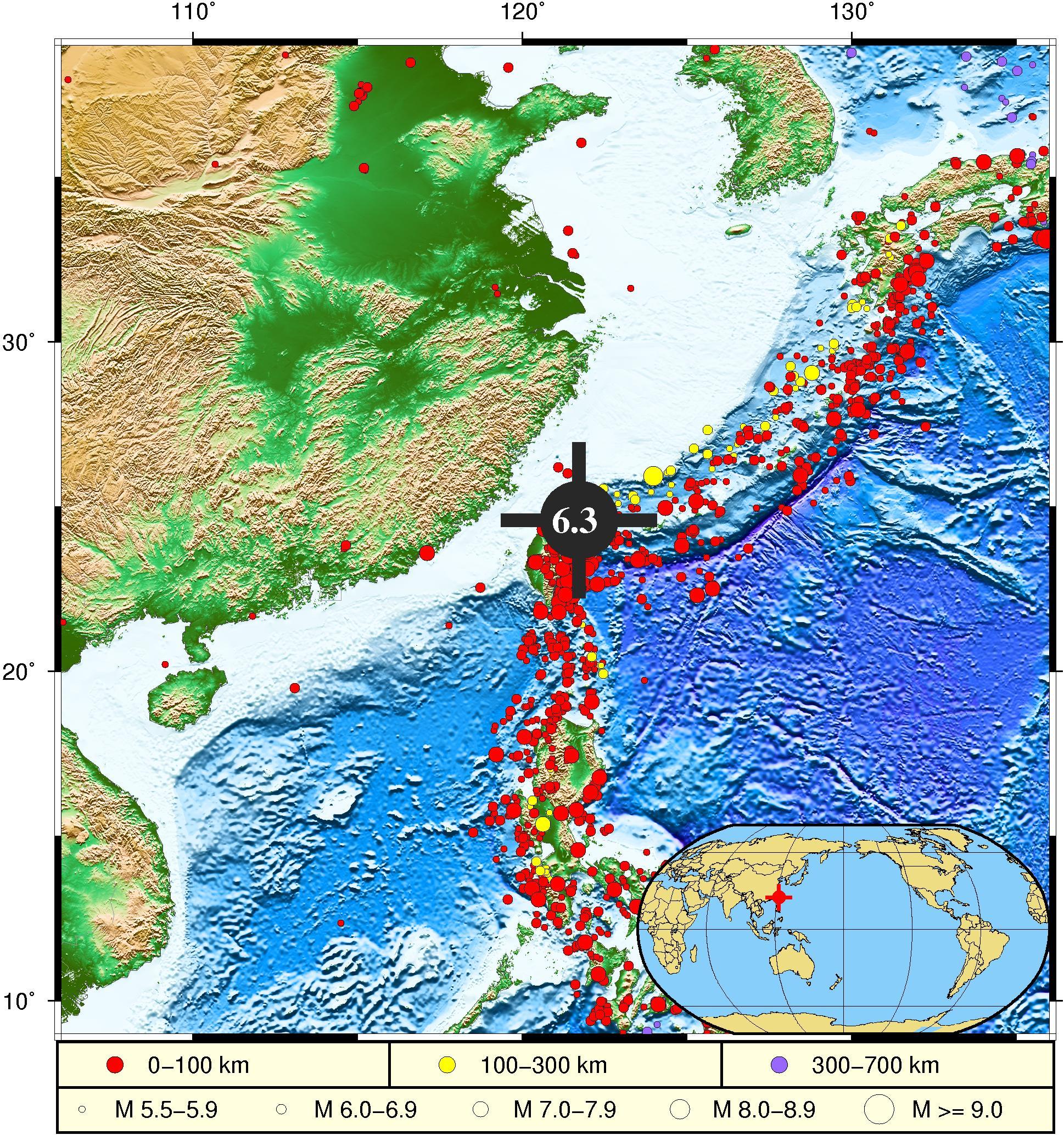 国家海洋预报台 本次宜兰地震不会引发海啸