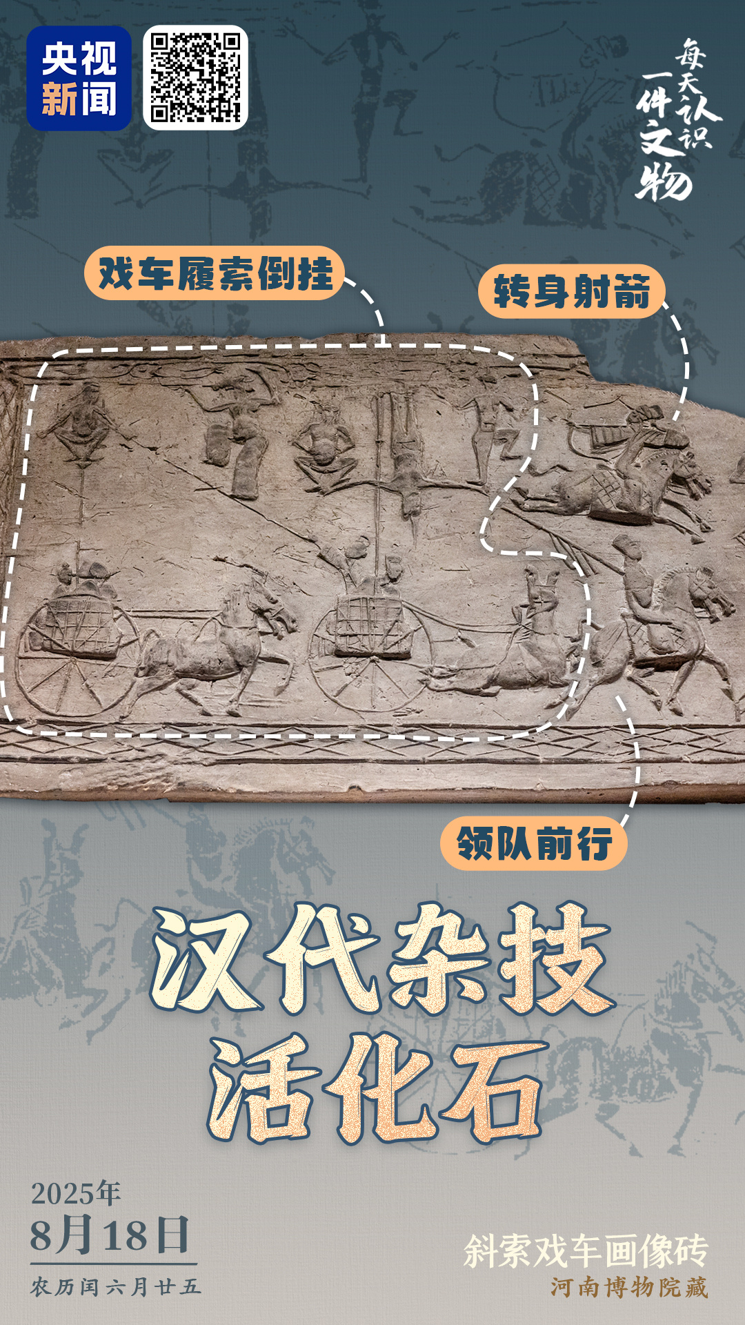 文博日歷丨東漢磚頭上竟有已經失傳的超棒雜技 速看→