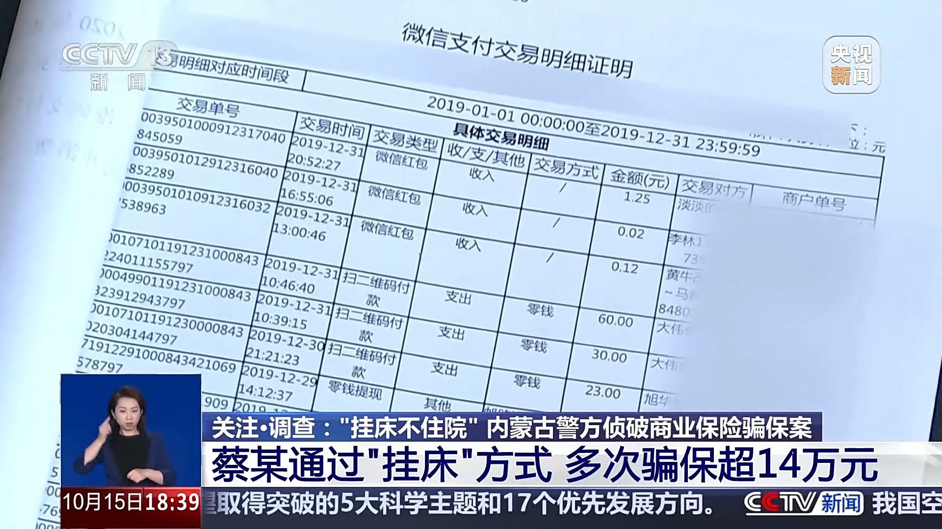 多人多次“挂床不住院” 内蒙古警方侦破商业保险骗保案